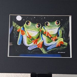 NWT - Tree Frogs By Jack E. Stiddard 5x7 Photo On 8x10 Mat